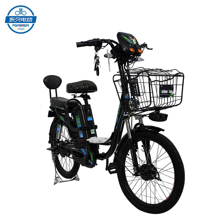 Elsykkel med stor fotstøtte